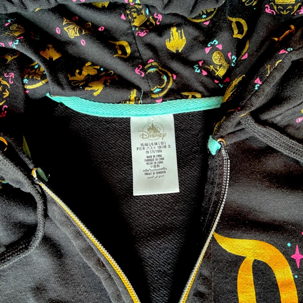Disney Cinderella Castle Zip Hoodie Large - Picture 5 of 8